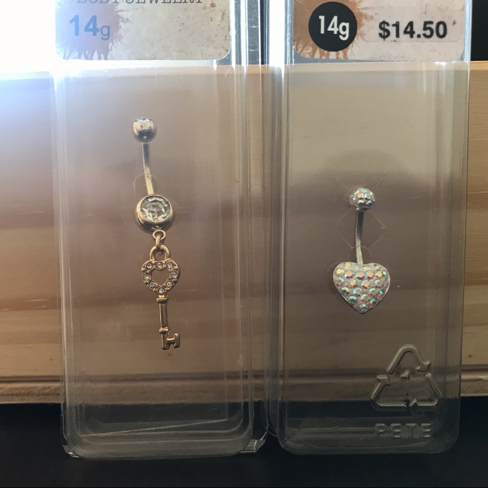 NTW Morbid Metals Set of 2 Belly Button Jewelry
